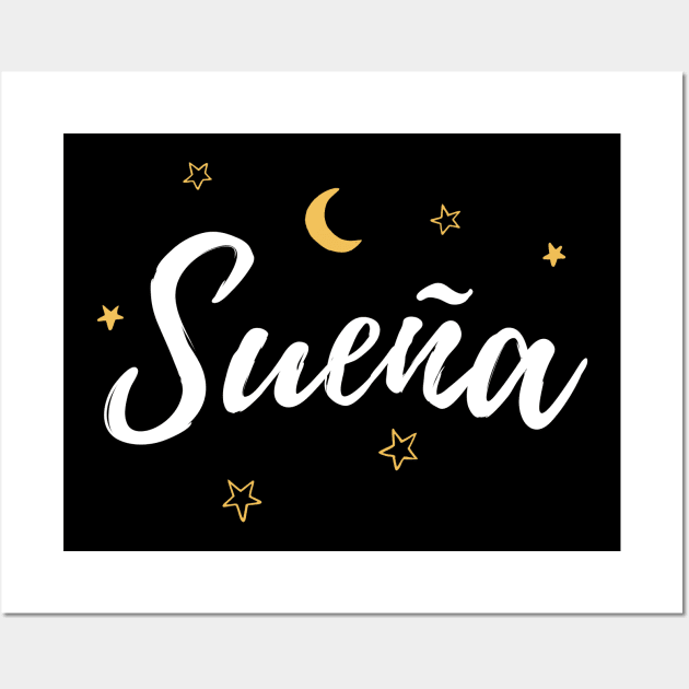 Sueña - Dreamer - white design Wall Art by verde